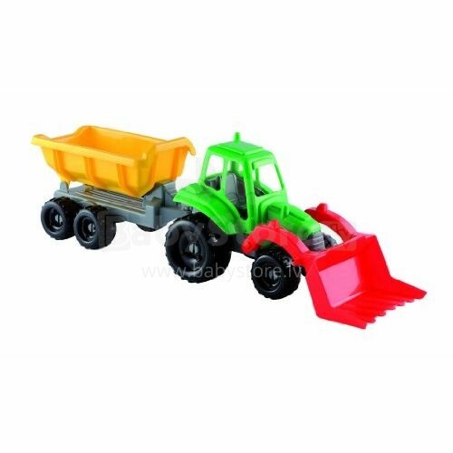 ECOIFFIER - rotaļlietas pludmalei - traktors un treileris 3/827