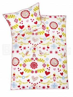 „MyJulius“ straipsnis.8410113600 „Bloom“ viršutinis paklodė + pagalvės užvalkalas 100x135 / 60x40 cm