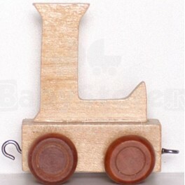 Wood Toys Letter Art.45665  Деревянная буква на колёсиках