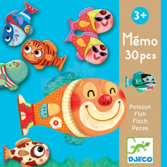 Djeco развивающая игрушка для детей Рыбка DJ08169 Memo Fish