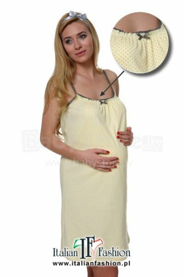 Italian fashion Telimena - Ночная рубашка для беременных/кормящих на тонких бретелях