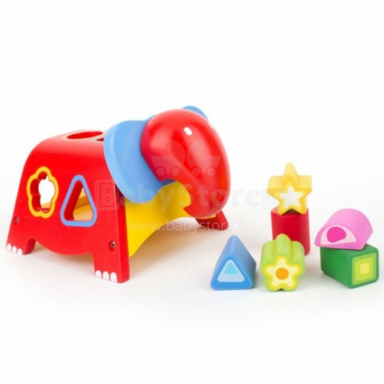 DJECO Развивающая деревянная игрушка Geo Elephant DJ06397