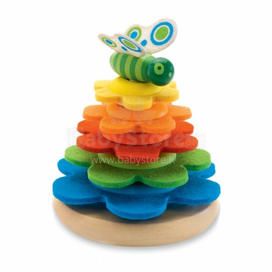 DJECO Attīstoša rotaļlieta - piramīda Butterfly DJ06404