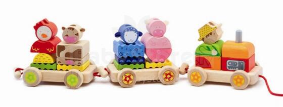 DJECO Развивающая деревянная игрушка Creaferme (24 шт.) DJ06314