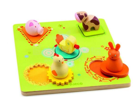 Djeco Art.DJ01030 Wooden Puzzles Развивающий 3D пазл Bildi