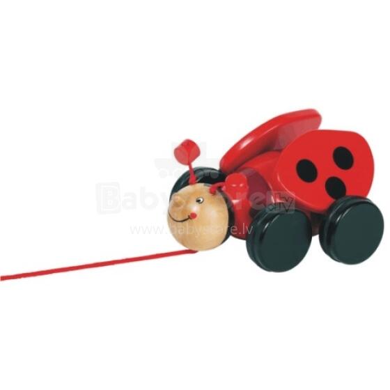 Goki VG54951 Божья коровка на колесиках с ручкой 'Lil'