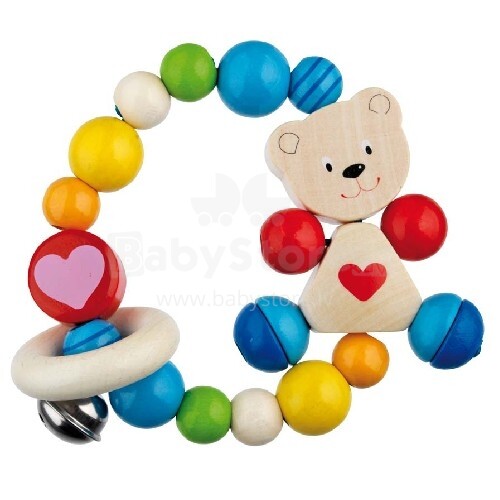 Goki VG763810 Touch ring elastic bear with heart