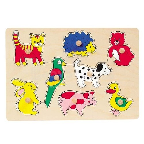 Goki VGHP007 Baby animals, lift out puzzle
