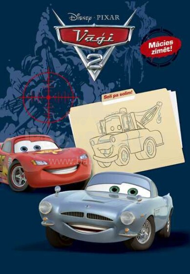 Cars 2 Learn to Draw. Featuring favorite characters from Cars 2 - latvian