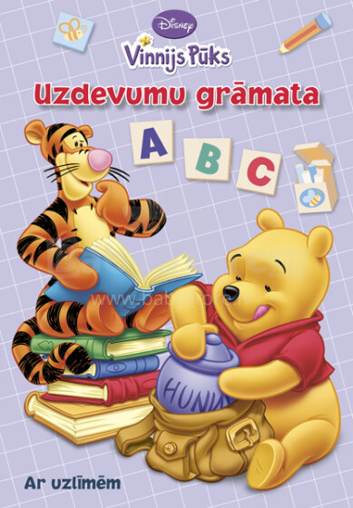 „Disney Winnie Pūkuotuko“ pratimų knygelė su lipdukais - latvių kalba