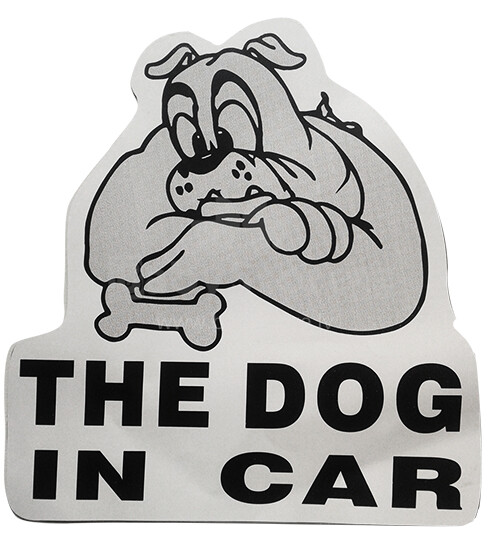 The dog in car Art.47669 Auto kleebis