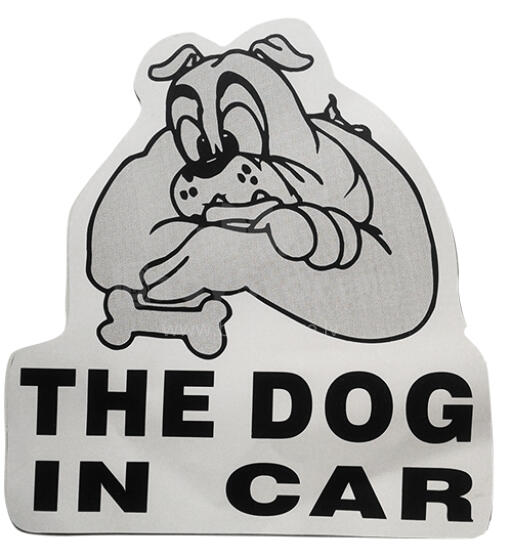 The dog in car Art.47669  Наклейка для автомобиля