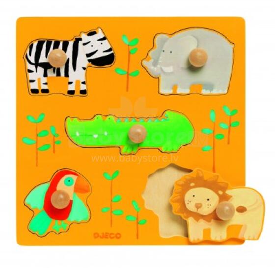 DJECO Wooden Puzzles Развивающий пазл Savana DJ01018