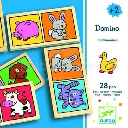 DJECO Wooden Puzzles Развивающая игра Домино Domino nimo DJ01638
