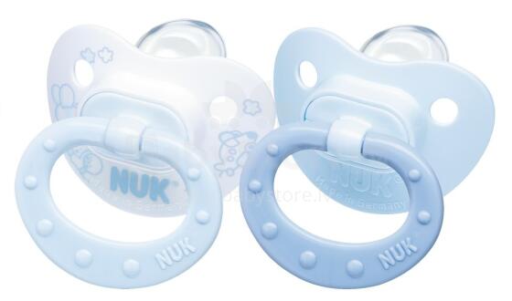 Nuk Rose&Blue Art.SB97 Силиконовая ортодонтическая соска 2 шт. ( 0 - 6 мес.)