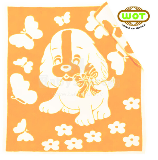 WOT ADXS 003/1095 ŠUNIS Aukštos kokybės vaikiška medvilninė antklodė (antklodė) 100x118 cm