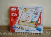 4KIDS - 118237 Magnetic board with magnetic symbols, markers, crayons and sponge to erase