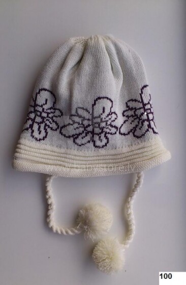 LENNE '14 - Mergaičių šilta žieminė kepurė Polly Ар3333 (50-56cm) 100 spalva