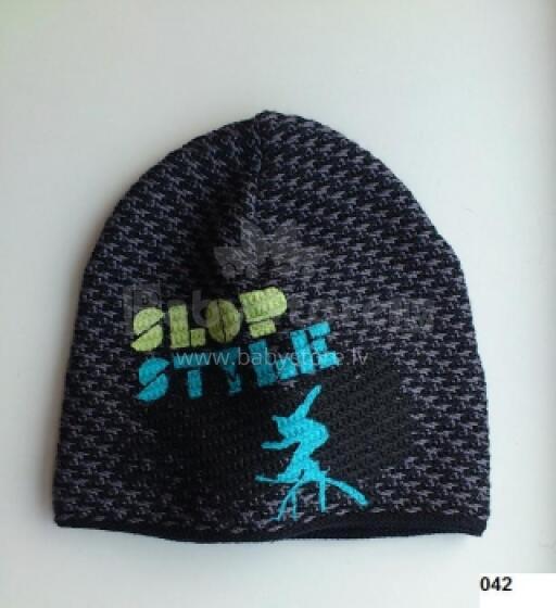LENNE '14 - Adīta cepurīte zēniem Slop art.13394 (54-56 cm) krāsa 042