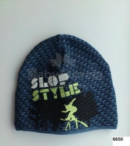 LENNE '14 - Adīta cepurīte zēniem Slop art.13394 (54-56 cm) krāsa 6650