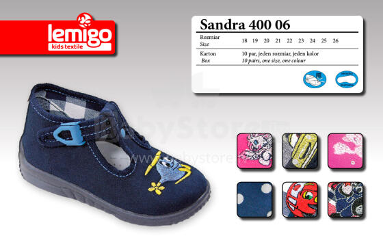 Lemigo Sandra 400 tekstila kurpes