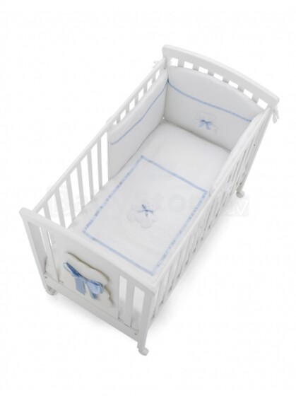 Erbesi Bubu White/Blue Bērnu gultas veļas komplekts 