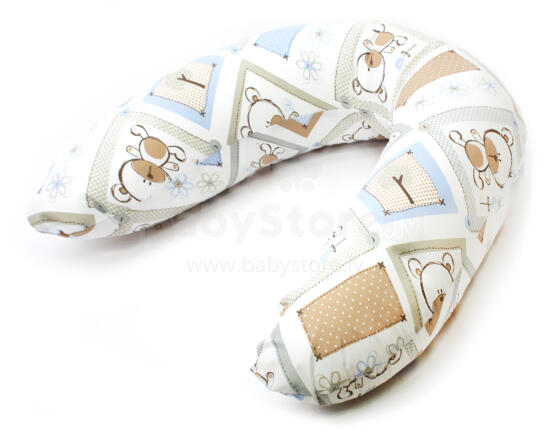 La Bebe™ Rich Cotton Nursing Maternity Pillow  Art.49528 Bears Light Cotton Подковка для сна / кормления малыша Art. Mitk. 30*175cm