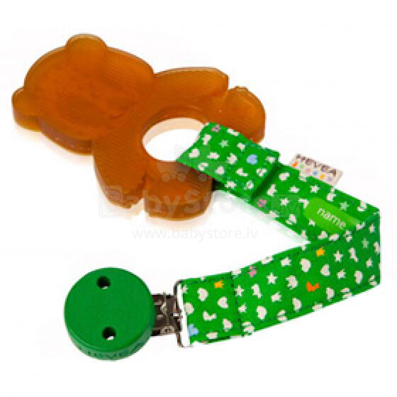Hevea Hand made Knupja vai zobgraužama turētājs no  100% organiskas kokvilnas green (zaļš)