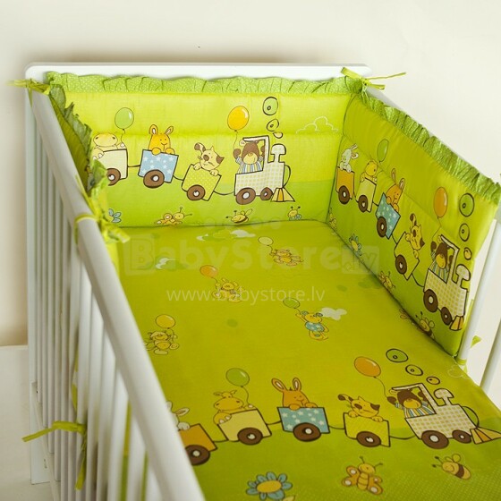 MimiNu Ciuchcia Бортик-охранка для детской кроватки с рюшей 180cm 