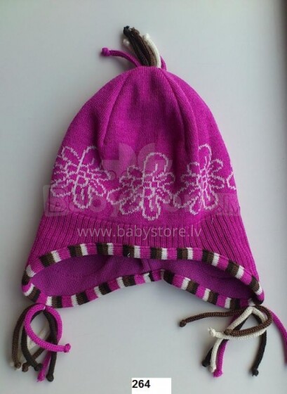LENNE '14 - Тёплая вязаная демисезонная шапка для девочек Petra Art.13382 (52-56cm) цвет 264