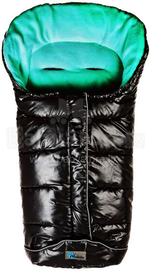 Alta Bebe Art.AL2224-32 Black/Petrol Baby Sleeping Bag Bērnu Ziemas Siltais Guļammaiss