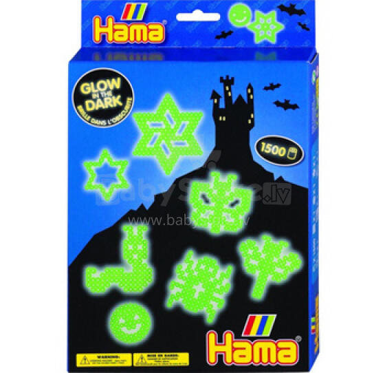 Hama 3414H  MIDI glow in the dark beads Mozaīku komplekts