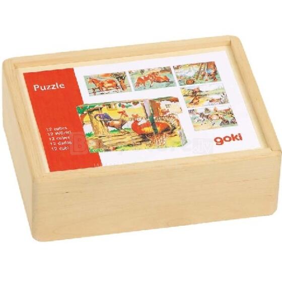 Goki VG57878 Кубики 'Ферма'