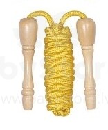 „Goki VGGK105a“ šuolio virvė su medine rankena (geltona)