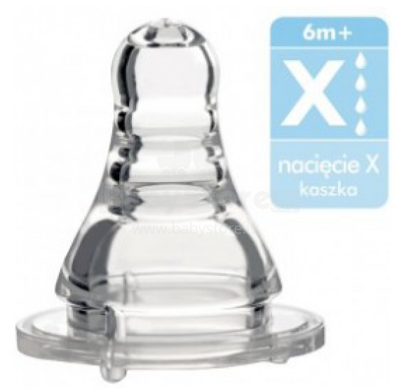 BabyOno 1203 Соска для бутылочек антиколиковая - поток X (от 6+ м.)