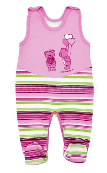 Mamatti SC 1430 Pink Bear Zīdaiņu Kokvilnas Rāpulīši (56-68cm)