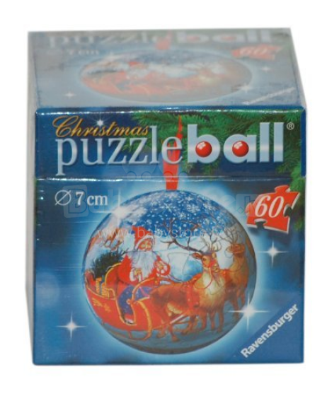 Ravensburger Art. 09488 Puzzle Ziemassvētku puzles, apaļas, 60 gb. 