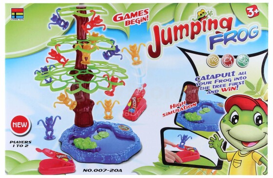 4KIDS 293386 Jumping Frog Настольная занимательная игра Прыгающие лягушки