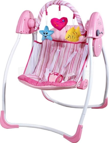 Arti HSW109A Elephant Striples 3-vienā šūpuļkrēsls, pink
