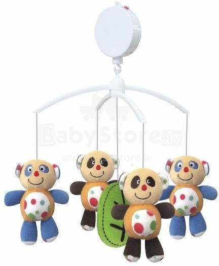 „Baby Mix 336M Musical Mobile Panda“ muzikinė karuselė su pliušiniais elementais