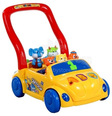 Arti A2098 Happy Animal Yellow Bērnu stumjamā mašīna - staigulis