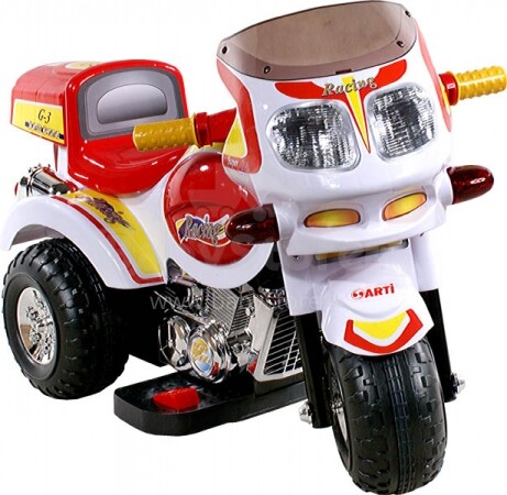 Arti mini 2126A Racing White/Red Bērnu Skūteris ar akumulatoru