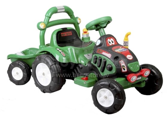 „Arti“ traktorius + priekaba O-KB-6038 žalias traktorius su akumuliatoriumi
