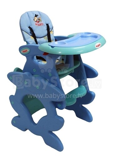Arti Betty J-D008 Doggy Blue/Green Barošanas krēsliņš + galdiņš 