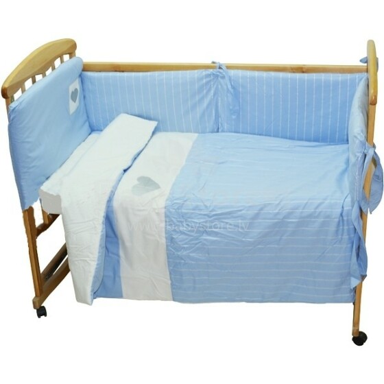 NINO-ESPANA Bernu gultas veljas kokvilnas komplekts CUORICINI blue 5