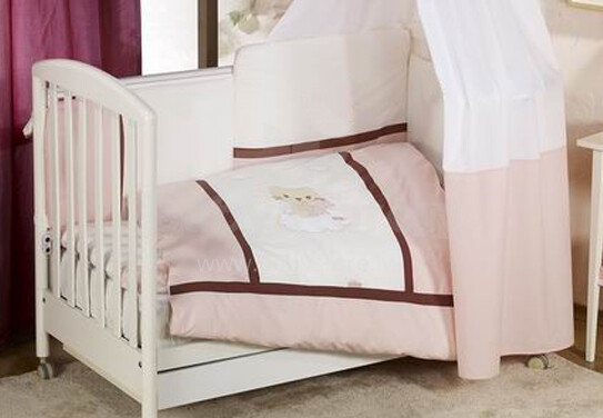 Nino dark pink G Бортик-охранка для детской кроватки 180 cm