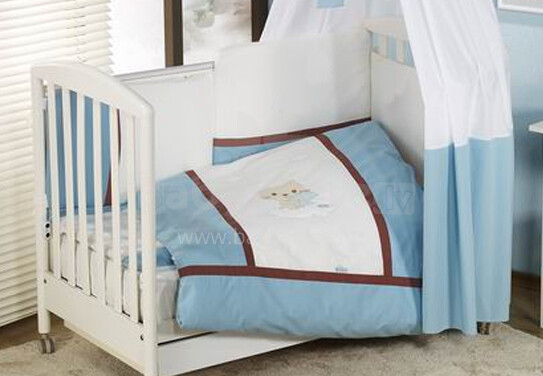 Nino dark blue G Bērnu gultiņas aizsargapmale 180 cm