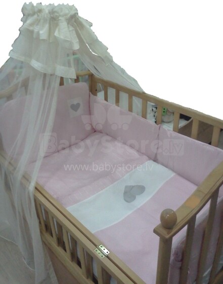 NINO-ESPANA Bērnu gultas veļas kokvilnas komplekts Cuoricini pink 3