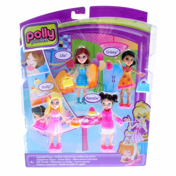 Mattel Polly Pocket Frineds W8731 Polly draugi 4 gab.