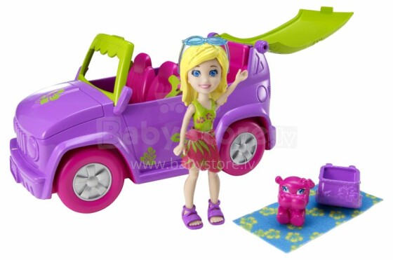 Mattel Polly Pocket Carpool Cruiser X9047 Polly lelle+mašīna